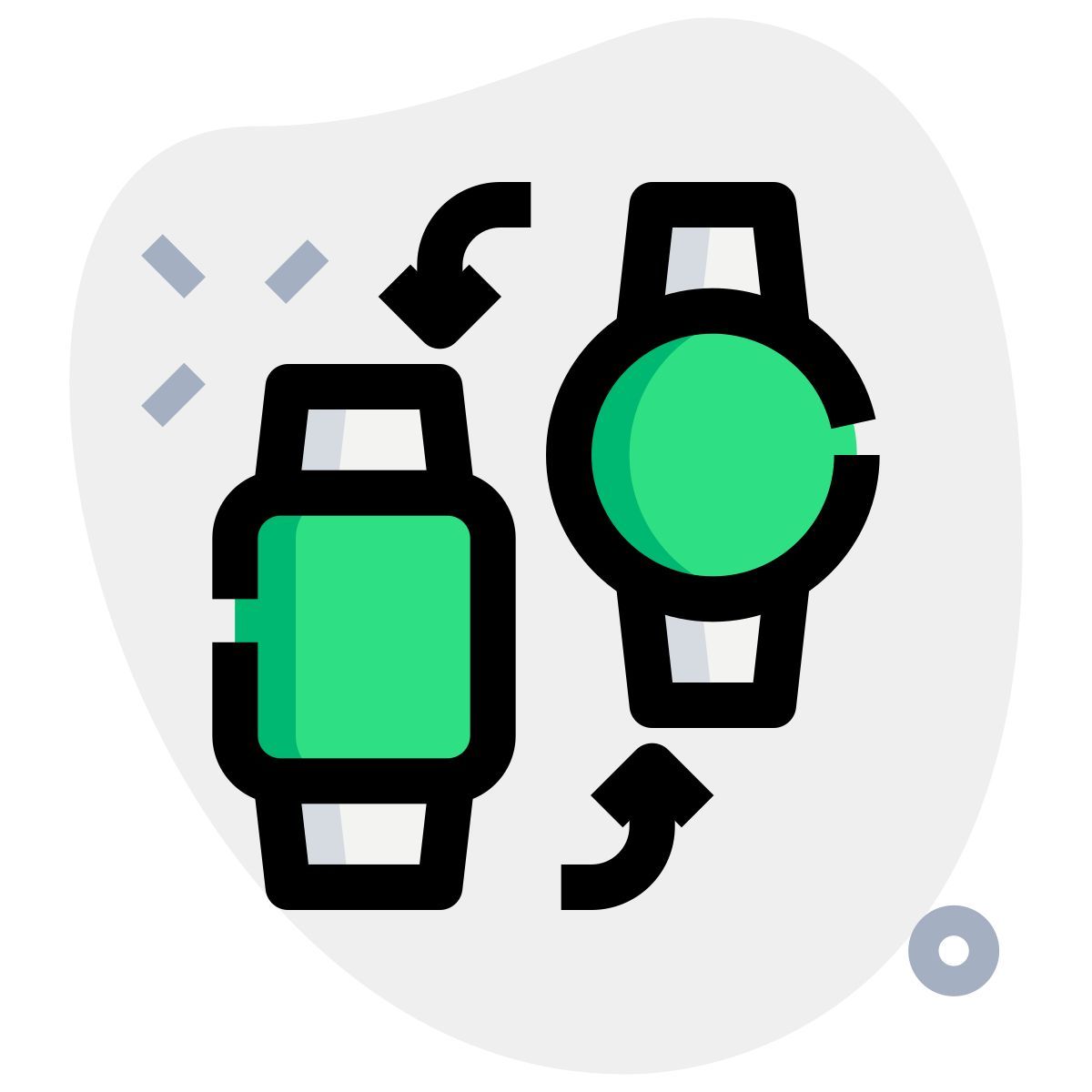 intercambio de relojes inteligentes icon