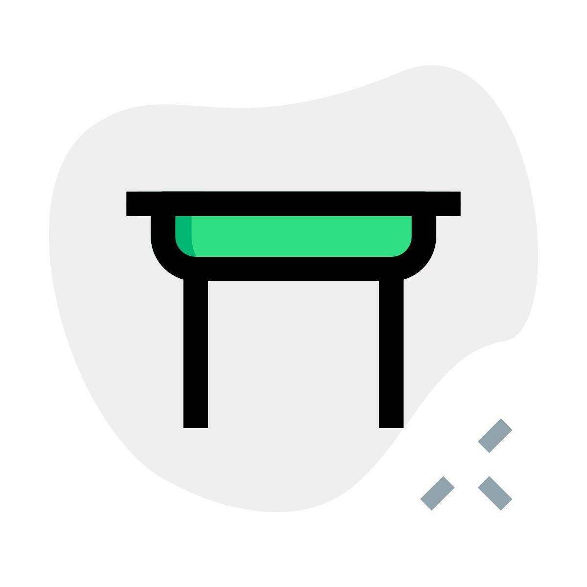 교실에서 공부하기 위한 외부 테이블 레이아웃 학교 녹색 탈 revivo icon