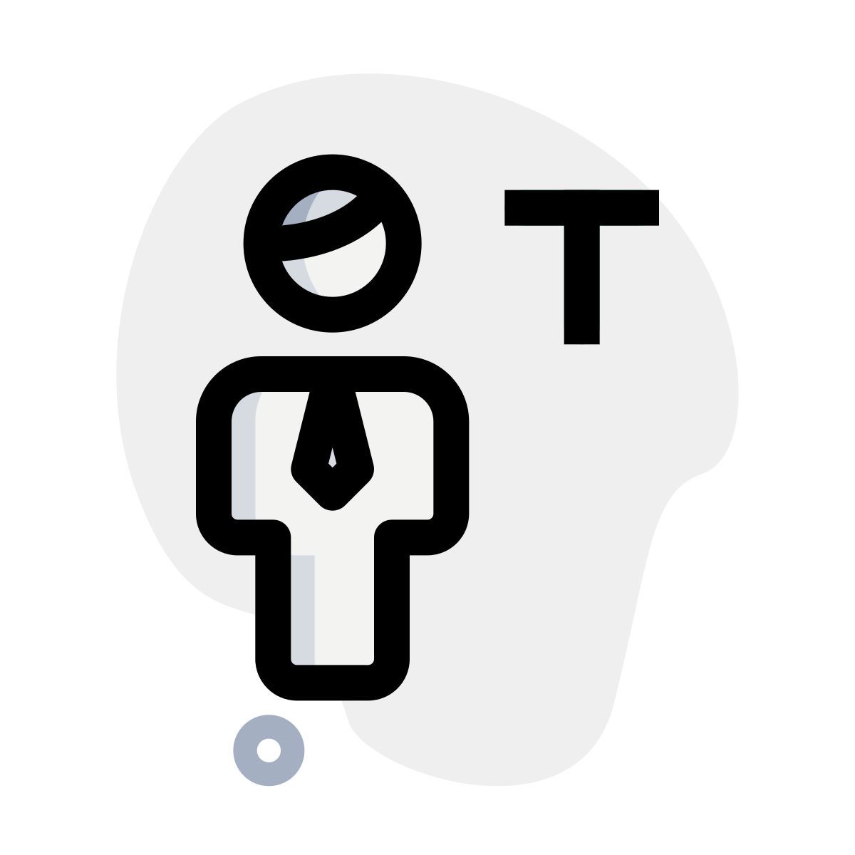 text edit of a document for label and title layout icon