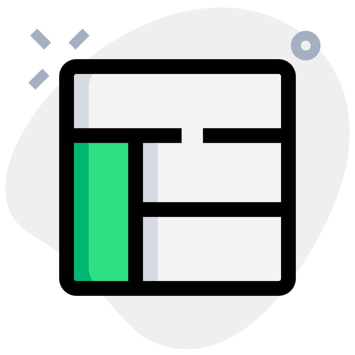 layout with heading icon