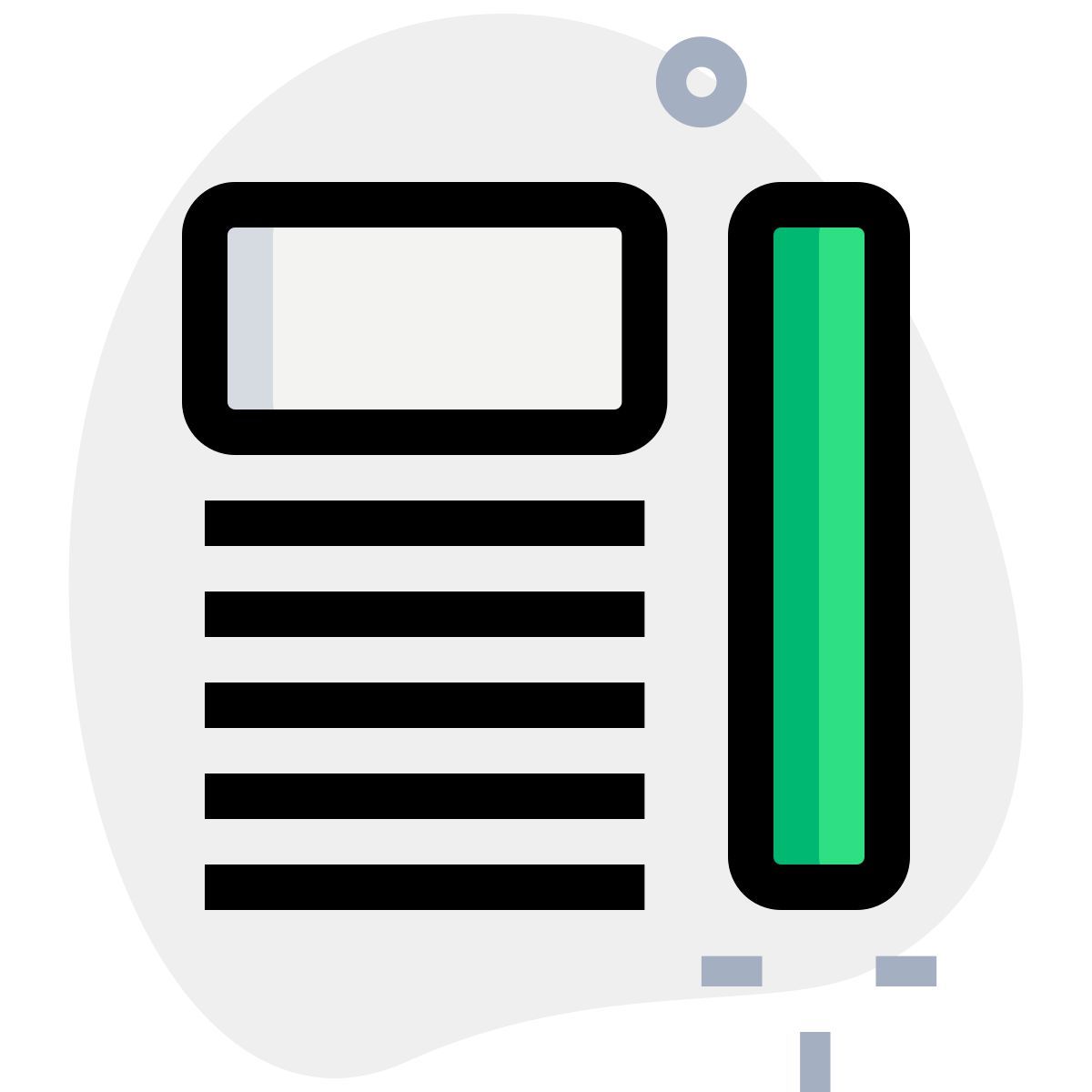 text with sidebar icon