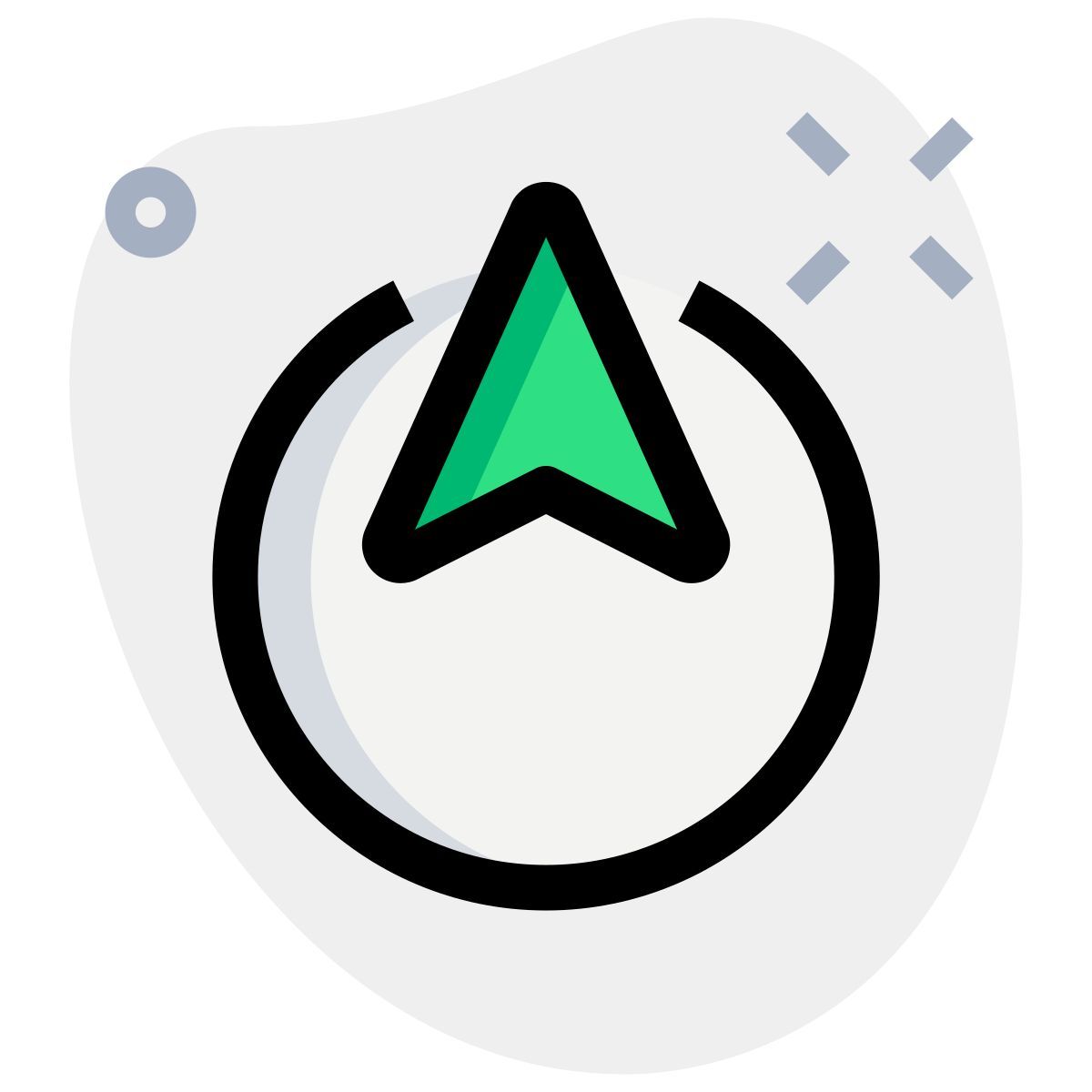 movimento della freccia del cursore del mouse selezione verde tal revivo icon