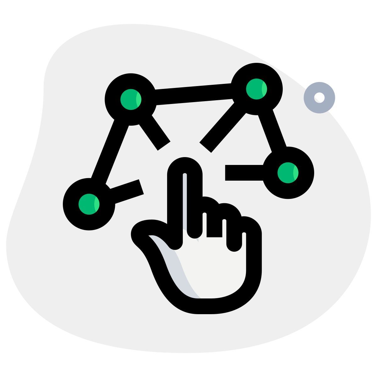 interactive network nodes icon