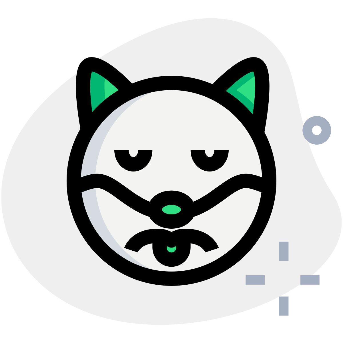 unhappy dog with master pictorial representation emoji icon