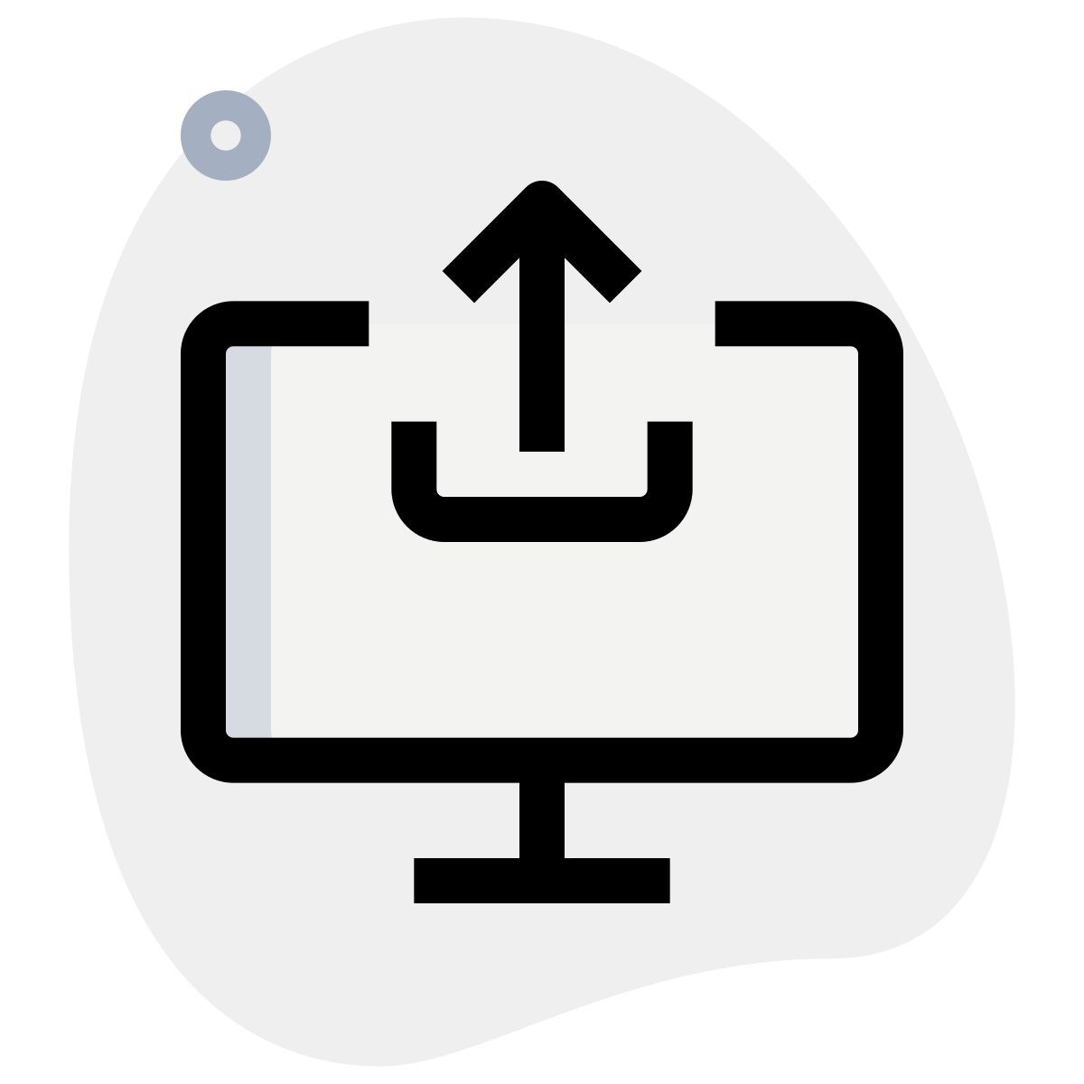 upload content online from personal computer layout icon