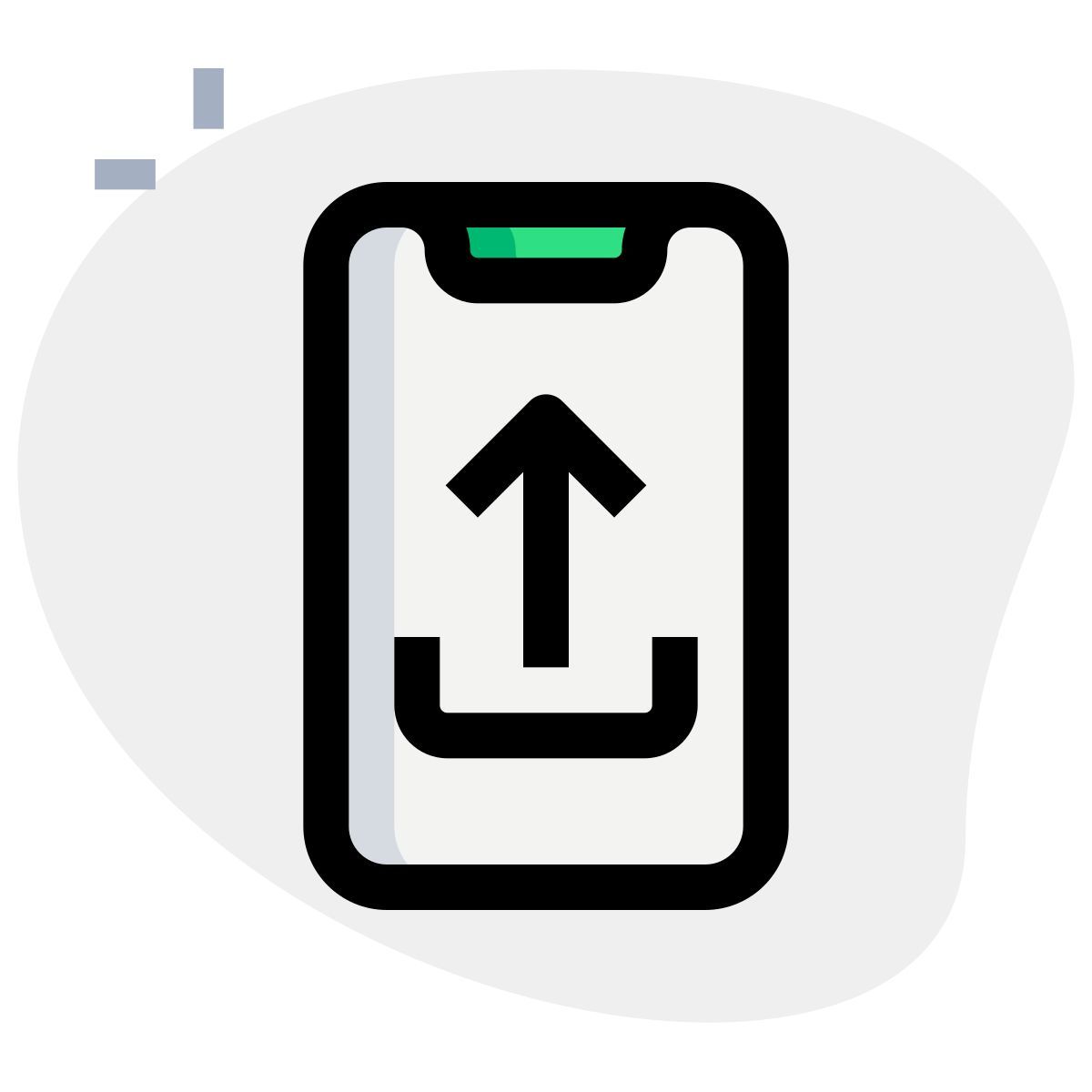 smartphone upload icon