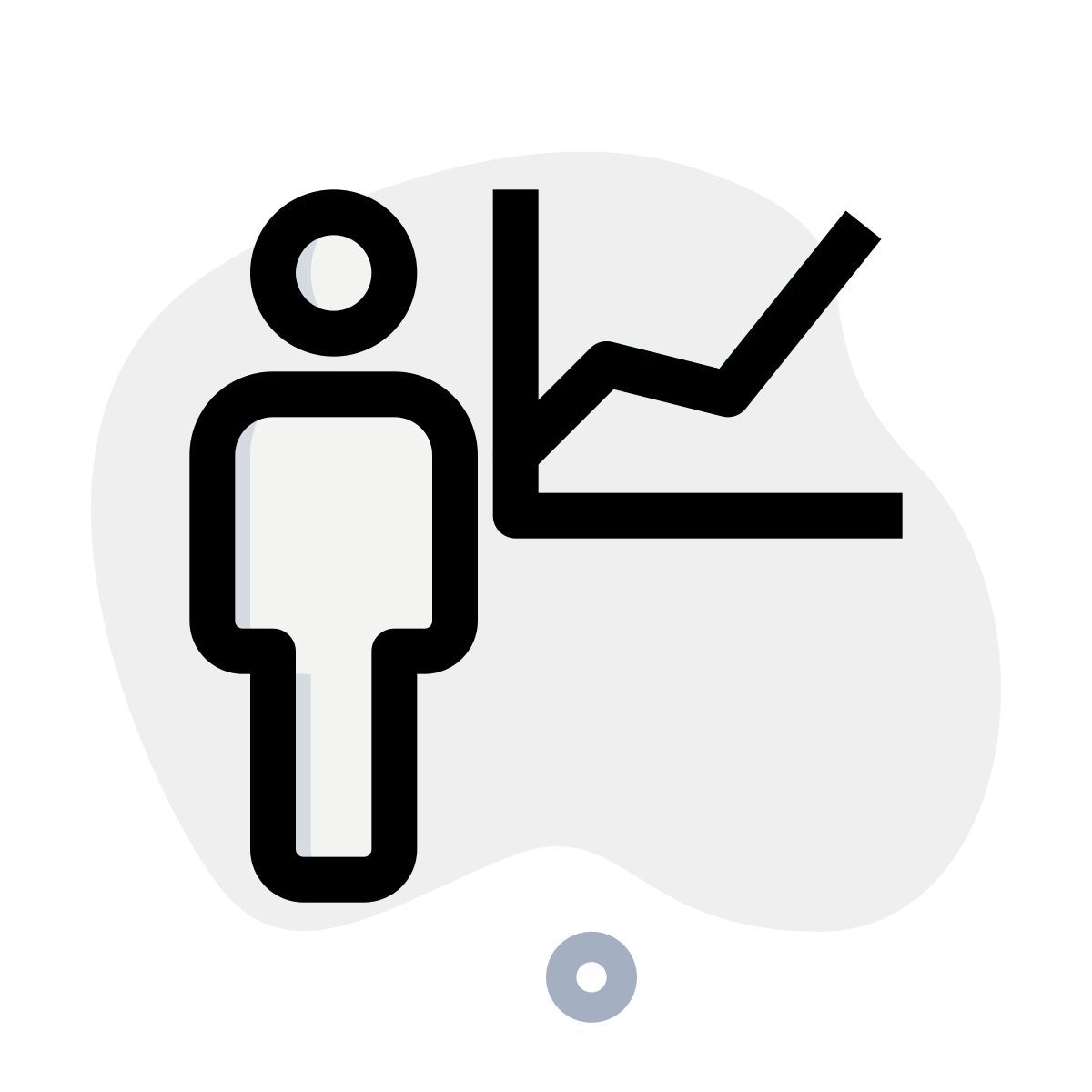 직원 통계의 상승 추세 매출 차트 icon