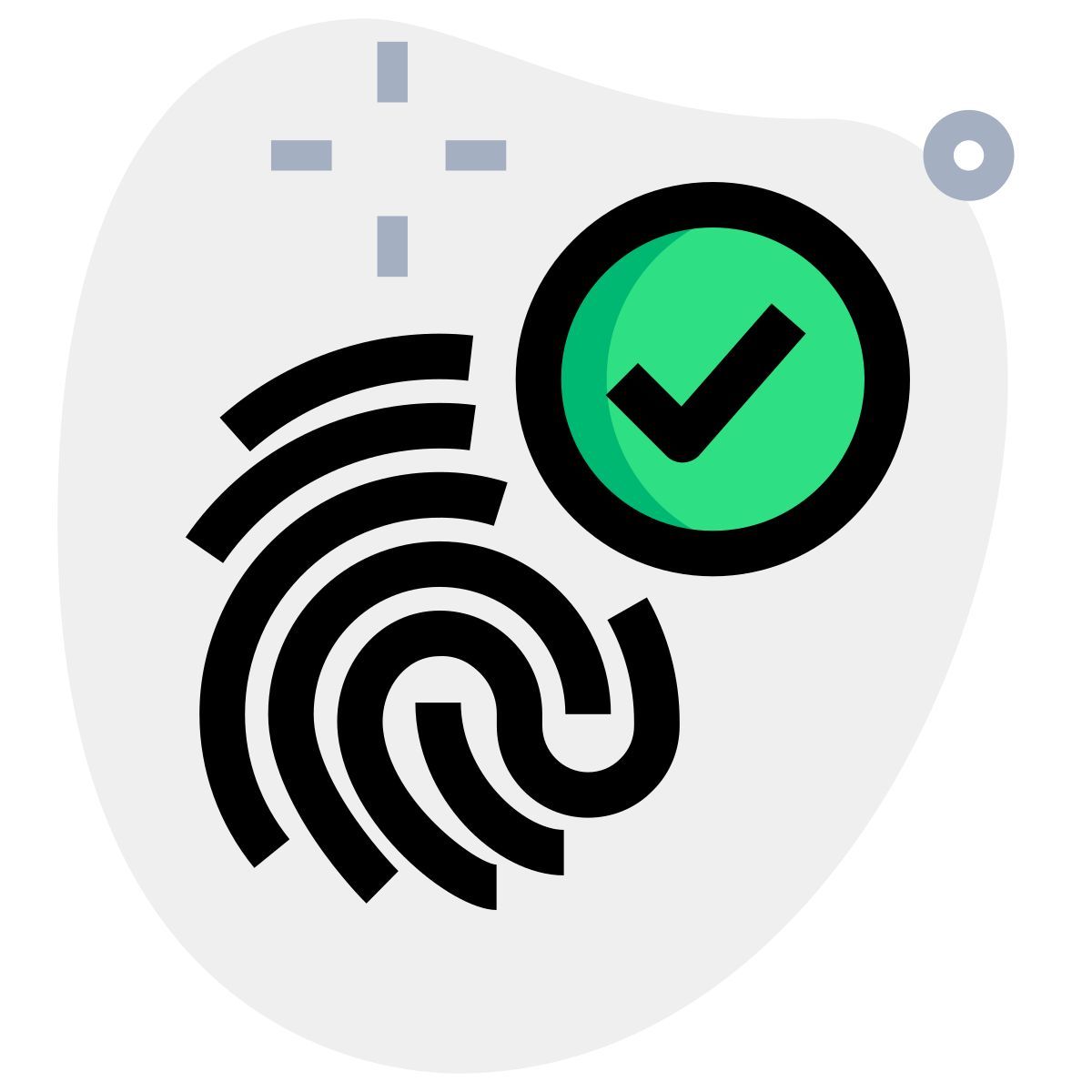 verified fingerprint icon