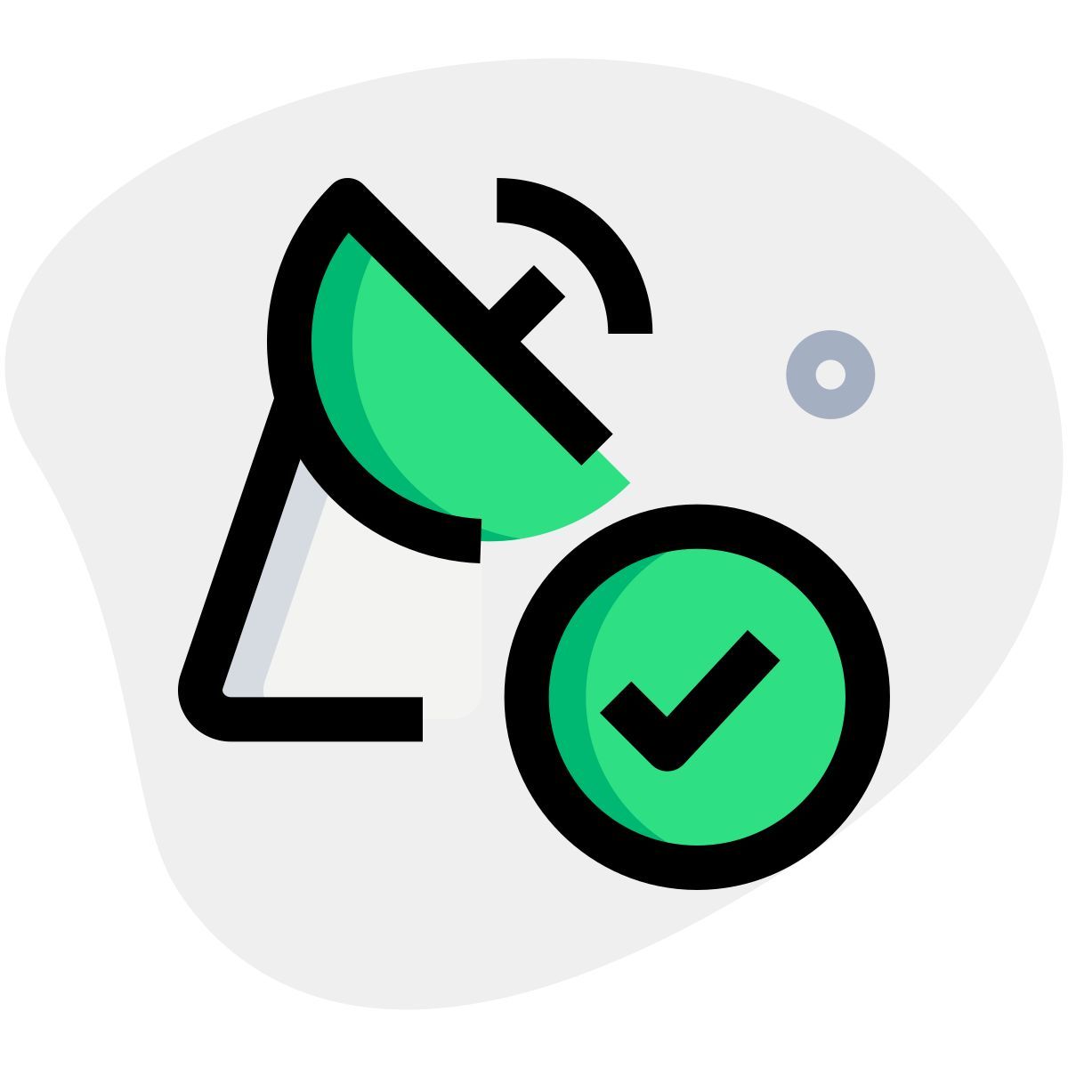 verified satellite dish icon