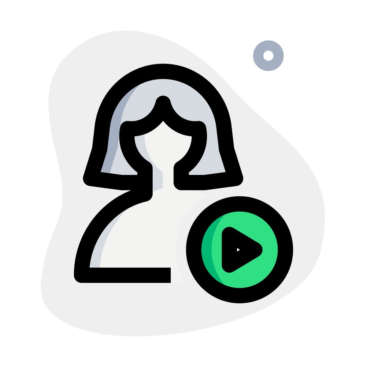 video and audio message shared online by user icon