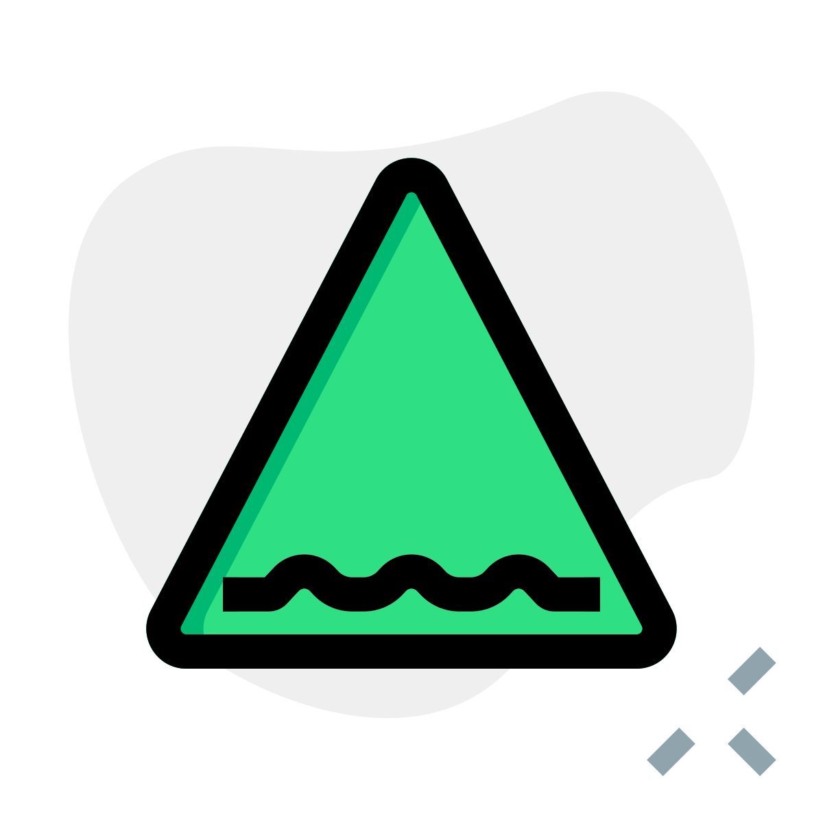 rough road sign icon