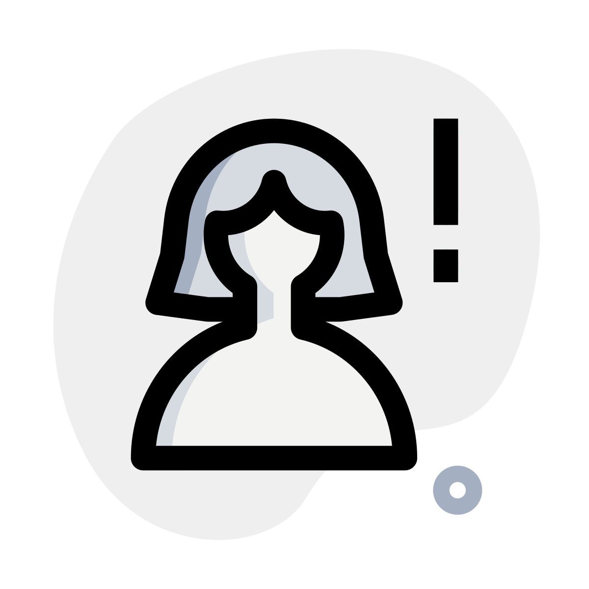 warning with exclamation sign layout for company website icon