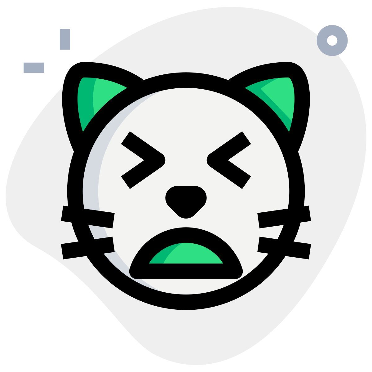 weary cat emoji with eyes closed shared online icon
