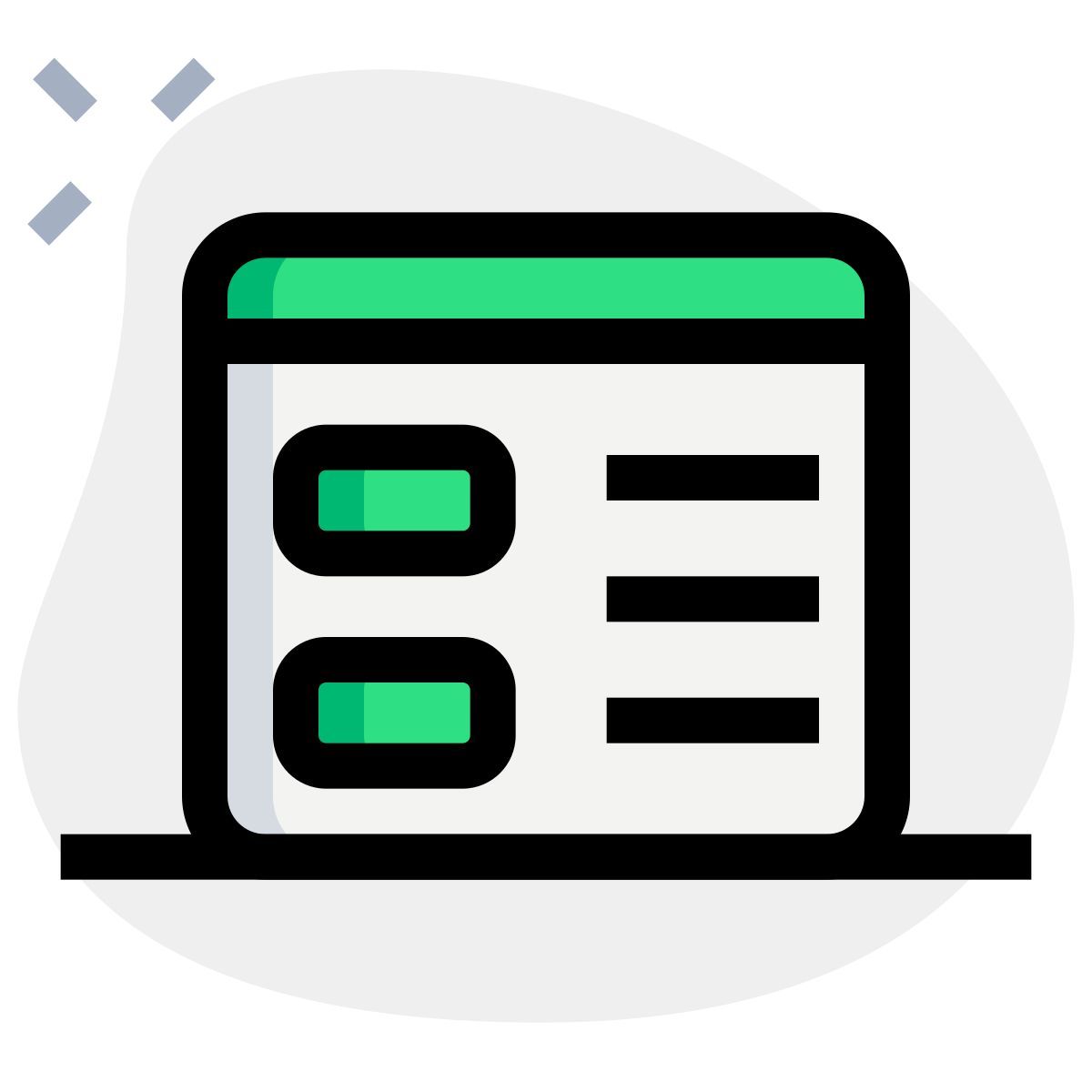 web content online on public website layout icon