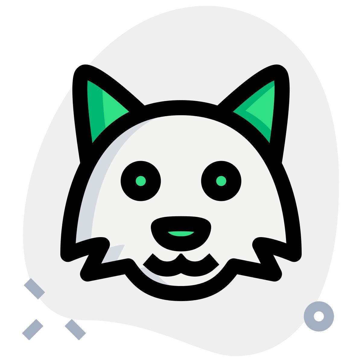 layout emoji volpe animale selvatico per applicazione di chat icon