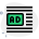 external ads-at-middle-left-side-line-in-various-article-published-online-advertising-green-tal-revivo icon