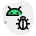 external android-operating-system-with-a-bug-logon-type-isolated-on-a-white-background-development-green-tal-revivo icon