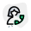 external calling-a-contact-for-services-and-other-works-closeupwoman-green-tal-revivo icon