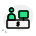 external cashier-with-the-computer-in-restaurant-at-billing-desk-restaurant-green-tal-revivo icon