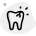 external cavity-filling-on-broken-tooth-isolated-on-a-white-backgrounds-dentistry-green-tal-revivo icon
