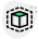 external framework-solid-cube-manufacturing-isolated-on-white-background-printing-green-tal-revivo icon