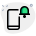 external mobile-phone-on-ringer-mode-with-bell-logotype-action-green-tal-revivo icon
