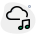 external music-on-cloud-network-isolated-on-white-background-cloud-green-tal-revivo icon