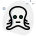 Neutral octopus face emoji with flat mouth expression icon