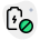 external no-power-or-battery-banned-indication-logotype-battery-green-tal-revivo icon