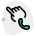 external one-touch-click-for-phone-call-isolated-on-white-background-touch-green-tal-revivo icon