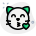 external romantic-cat-face-emoji-blowing-a-kiss-with-eyes-closed-animal-green-tal-revivo icon