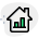 external sales-figure-in-a-bar-chart-format-of-a-house-house-green-tal-revivo icon