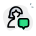 external single-female-user-chatting-with-their-family-members-closeupwoman-green-tal-revivo icon
