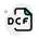 The DCF file format is used in multimedia files implemented with Digital Rights Management icon