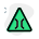 external triangular-shape-signboard-with-a-narrow-bridge-lane-traffic-green-tal-revivo icon