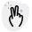 external victory-or-peace-with-two-finger-hand-gesture-votes-green-tal-revivo icon