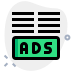 external ads-at-bottom-line-in-various-article-published-online-advertising-green-tal-revivo icon