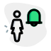 external alarm-for-the-businesswoman-get-alert-on-online-messenger-fullsinglewoman-green-tal-revivo icon