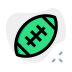 external american-football-oval-shape-ball-layout-indication-sport-green-tal-revivo icon