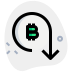 external bitcoin-cryptocurrency-internation-value-under-decline-arrow-crypto-green-tal-revivo icon