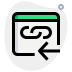 external browser-link-and-clickable-arrow-to-navigate-at-previous-page-seo-green-tal-revivo icon