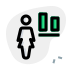 external button-alignment-of-a-word-document-for-an-businesswoman-to-adjust-fullsinglewoman-green-tal-revivo icon