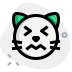 external cat-eyes-closed-with-confounded-pictorial-representation-emoticon-animal-green-tal-revivo icon