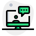 external chatting-with-online-client-chat-conversation-on-desktop-meeting-green-tal-revivo icon