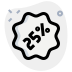 external clothing-store-discount-coupon-of-about-twenty-five-percent-badges-green-tal-revivo icon