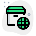 external delivery-box-with-globe-for-international-shipping-delivery-green-tal-revivo icon