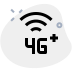 external fourth-generation-cellular-plus-and-internet-connectivity-logotype-mobile-green-tal-revivo icon