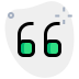 external inverted-quotation-mark-used-to-highlight-dialogues-text-green-tal-revivo icon