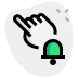 external notification-bell-logotype-with-finger-isolated-on-white-background-touch-green-tal-revivo icon