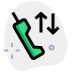external old-phone-with-up-and-down-arrows-phone-green-tal-revivo icon